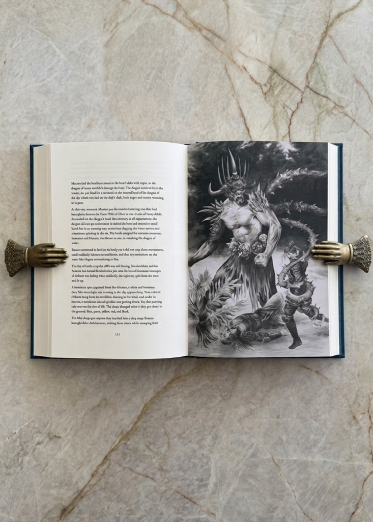 AzNameh Opened on stone table